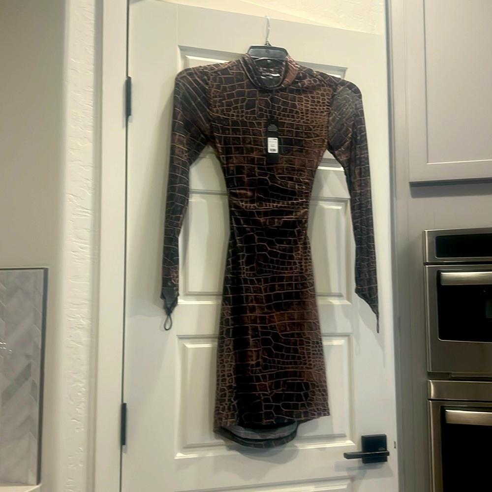 FASHION NOVA SNAKE PRINT DRESS
